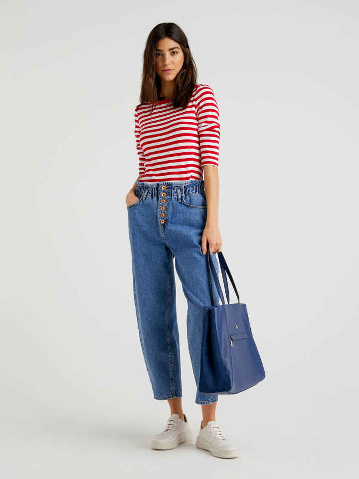 Jeans paper bag Femme image number 3